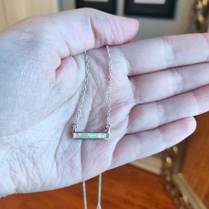 Opalite bar necklace
